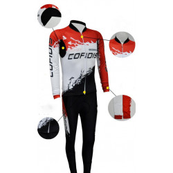 PROFESJONALNY DAMSKI JESIENNO-WIOSNNY KOMPLET ROWEROWY COFIDIS 2013/2014 RED