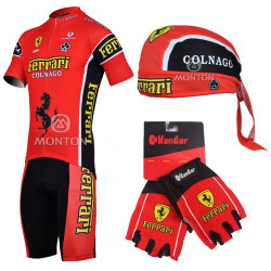 PROFESJONALNY 4 CZĘŚCIOWY LETNI  KOMPLET ROWEROWY FERRARI 2013 Z SZELKAMI