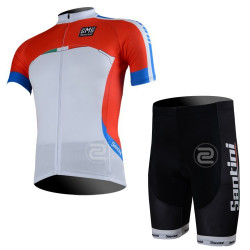PROFESJONALNY LETNI KOMPLET ROWEROWY SANTINI MODEL 2013 WHITE-RED
