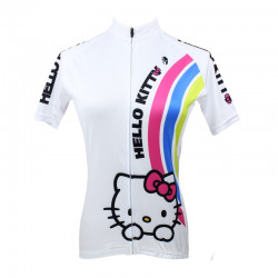PROFESJONALNA DAMSKA KOSZULKA ROWEROWA HELLO KITTY MODEL 2013 WHITE