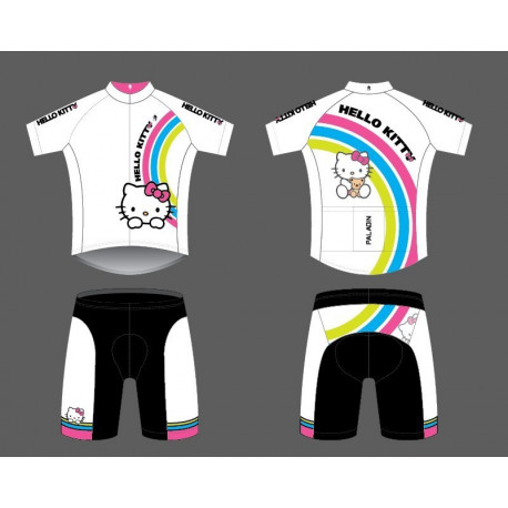 PROFESJONALNY DAMSKI KOMPLET ROWEROWY HELLO KITTY MODEL 2013 WHITE