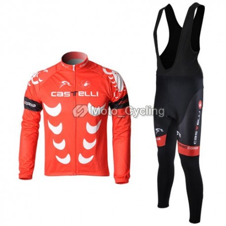 PROFESJONALNY DŁUGI KOMPLET CASTELLI MODEL 2010 RED
