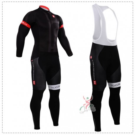 PROFESJONALNY DŁUGI KOMPLET CASTELLI MODEL 2014/2015 BLACK
