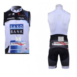 PROFESJONALNY BEZRĘKAWNIK ROWEROWY SAXO BANK W KOMPLECIE  2010