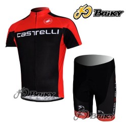 PROFESJONALNY LETNI KOMPLET CASTELLI 2011 BLACK-RED