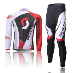 SCOTT DŁUGI KOMPLET ROWEROWY 2014 WHITE-RED