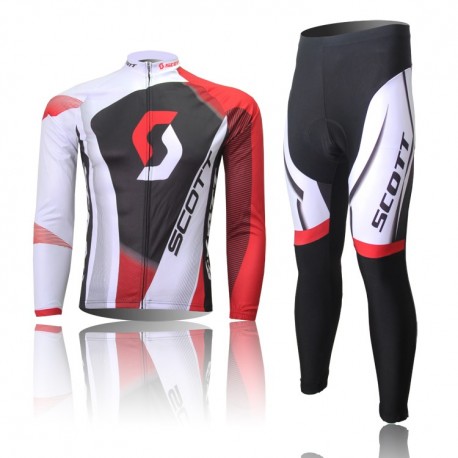 SCOTT DŁUGI KOMPLET ROWEROWY 2014 WHITE-RED