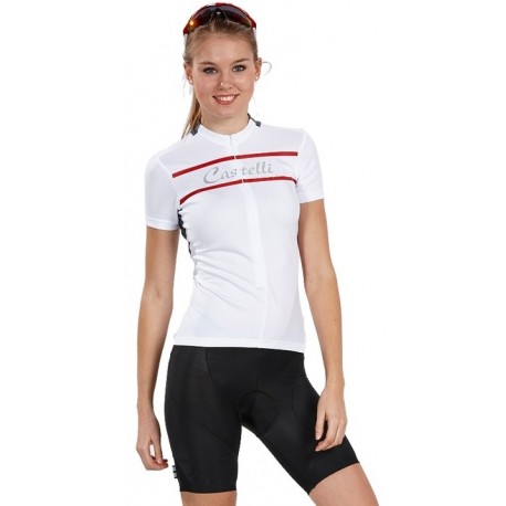 DAMSKI LETNI KOMPLET ROWEROWY CASTELLI 2016 WHITE