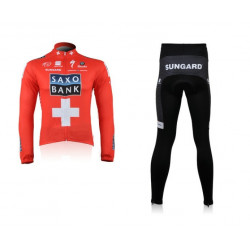 SAXO BANK DŁUGI KOMPLET ROWEROWY 2010 RED