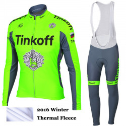 SAXO BANK DŁUGI KOMPLET ROWEROWY 2015/2016 FLUO GREEN