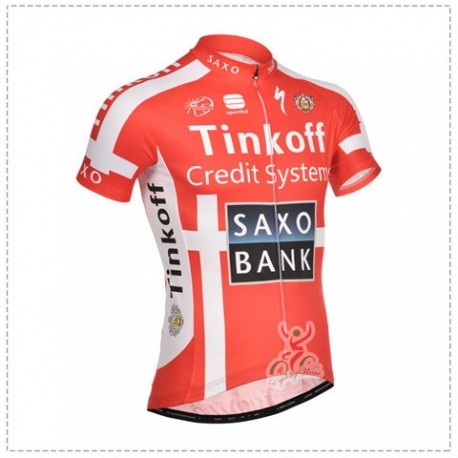 SAXO BANK KOSZULKA ROWEROWA MODEL 2013/2014 RED