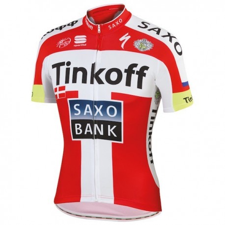 SAXO BANK KOSZULKA ROWEROWA MODEL 2014/2015 RED