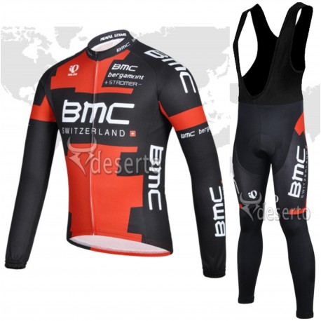 PROFESJONALNY DŁUGI KOMPLET ROWEROWY BMC 2014 BLACK-RED